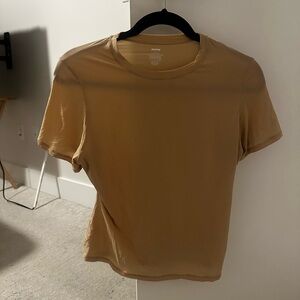 SKIMS Light Brown Short Sleeve Top